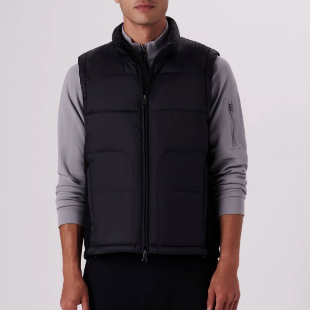Bugatchi Quilted Vest With Knit Back